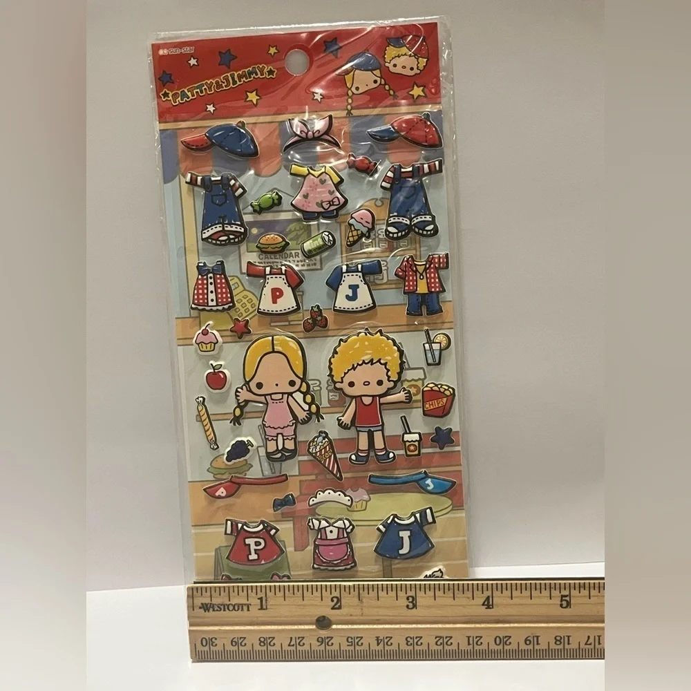 2011 Sanrio Patty and Jimmy Dress Up Stickers